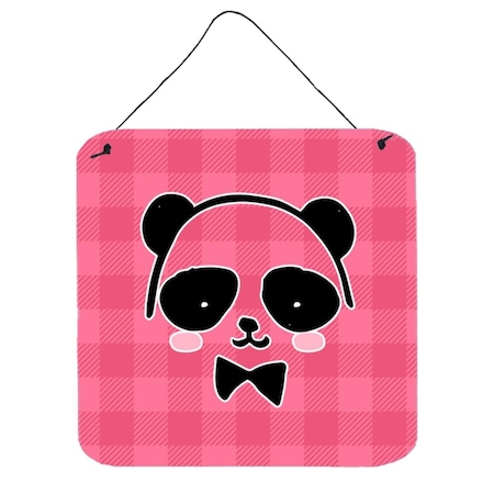 Carolines Treasures Panda Bear Pink Face Wall or Door Hanging Prints BB7039DS66